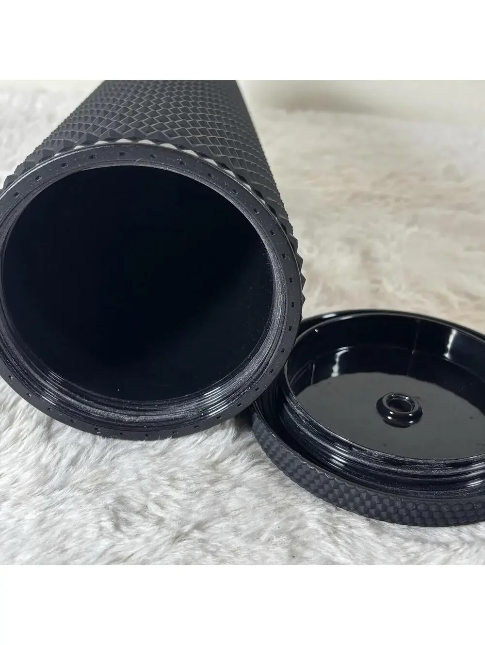 Starbucks Matte Black Studded Tumbler 24 oz Venti Cold Cup w Lid